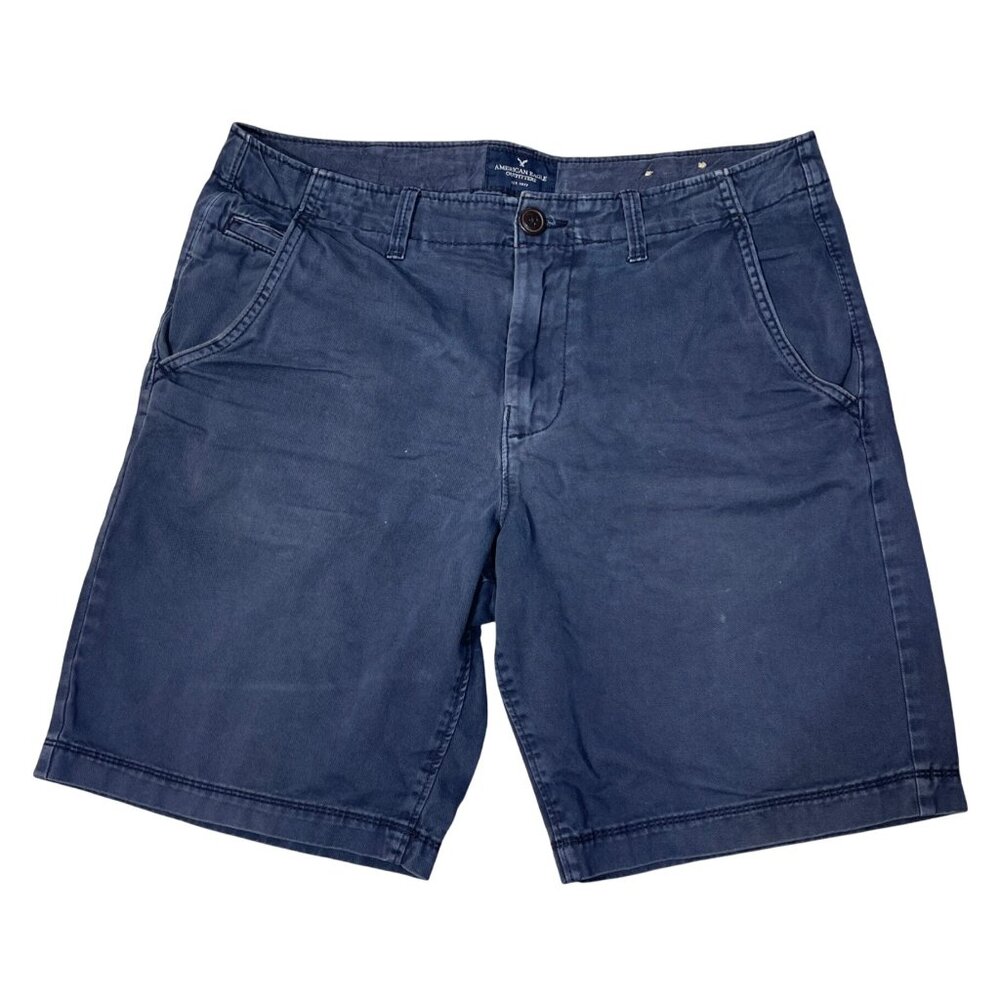 American Eagle Men's Shorts Classic Chino Navy Blue Size 31